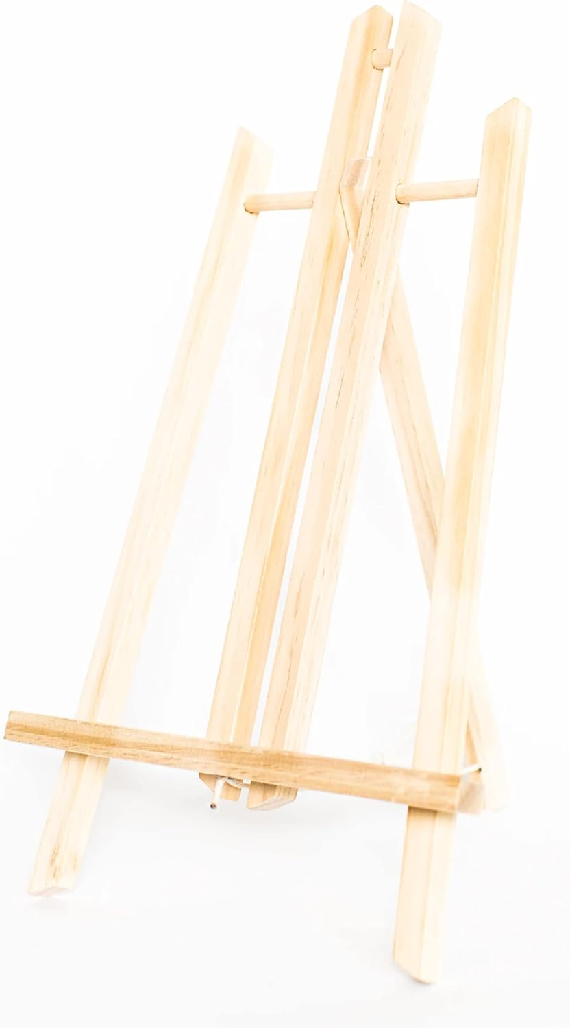 Stiles Letter Board Table Top Easel, Wooden Desktop Easel for Announcement Boards, Paintings, or Canvases, 10.5 by 18.5 Inches, Large