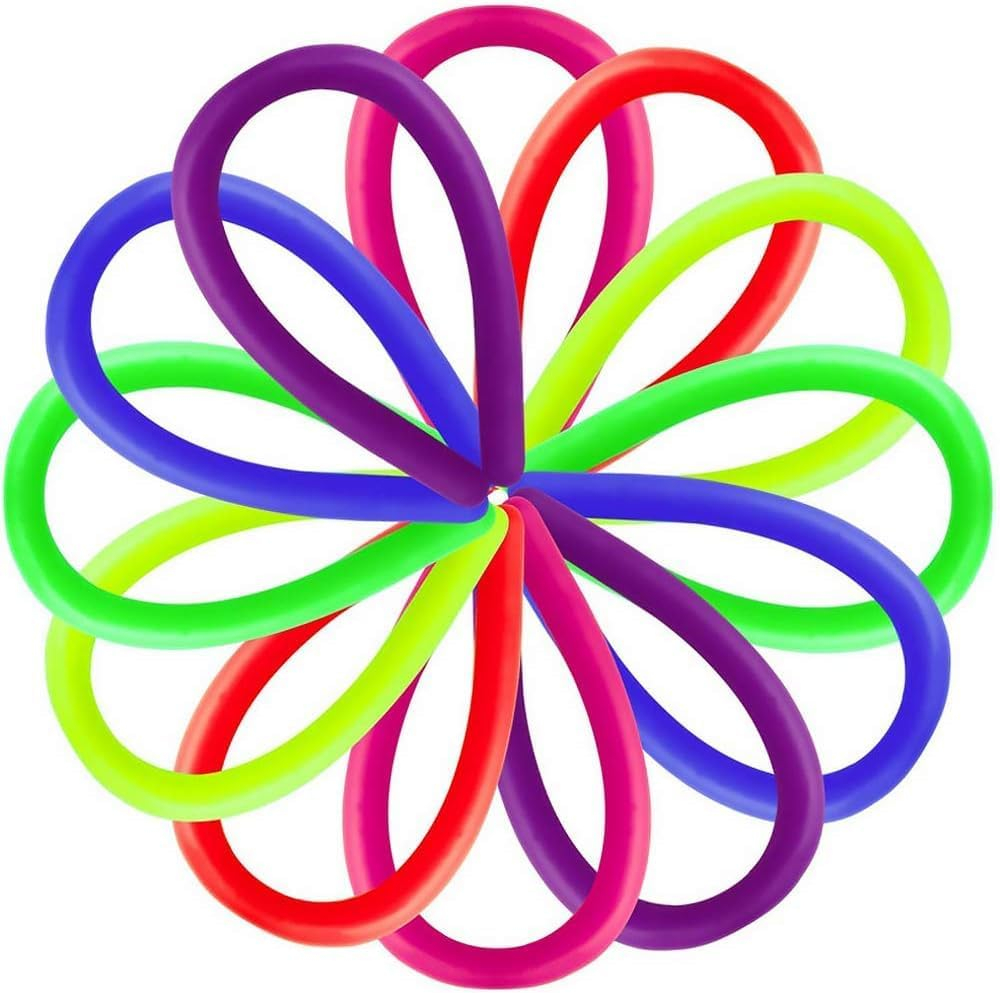 Colorful Sensory Fidget Stretch Toys-Stretchy Strings Fidget Toy for Relaxing Therapy (12 Pack 6 Colors) - for Adults and Kids-Stress Toy Helps with ADHD ADD OCD Autism Bad