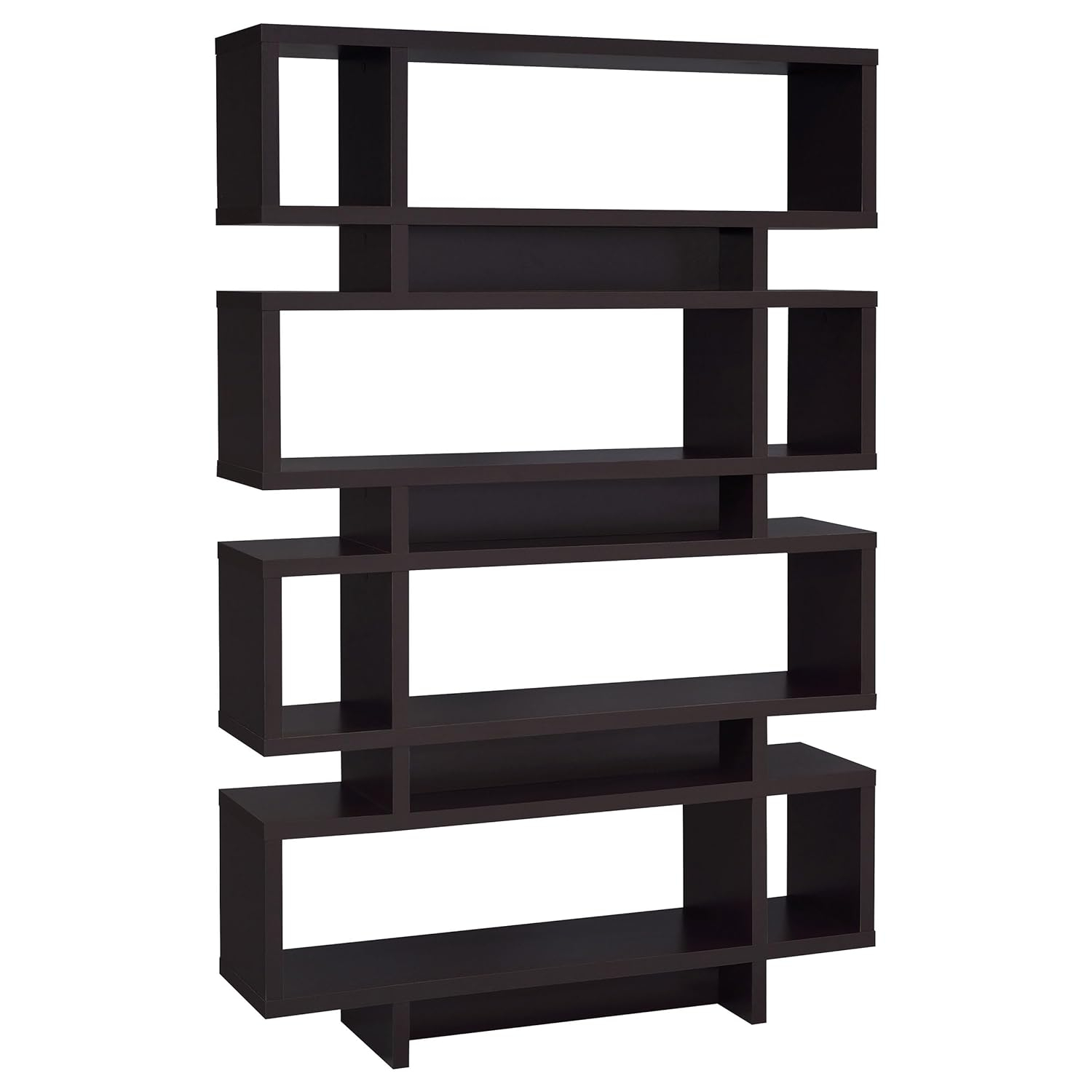 Coaster Home Furnishings 4 Tier Display Bookcase Storage Shelf, Cappuccino