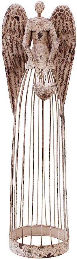 Attraction Design Antiqued Metal Garden Angel, 32 Height