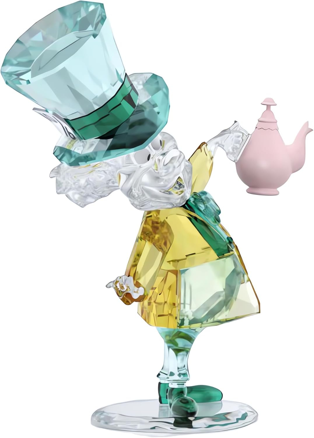 Mad Hatter Multicolor Crystal Figurine with Metal Accents
