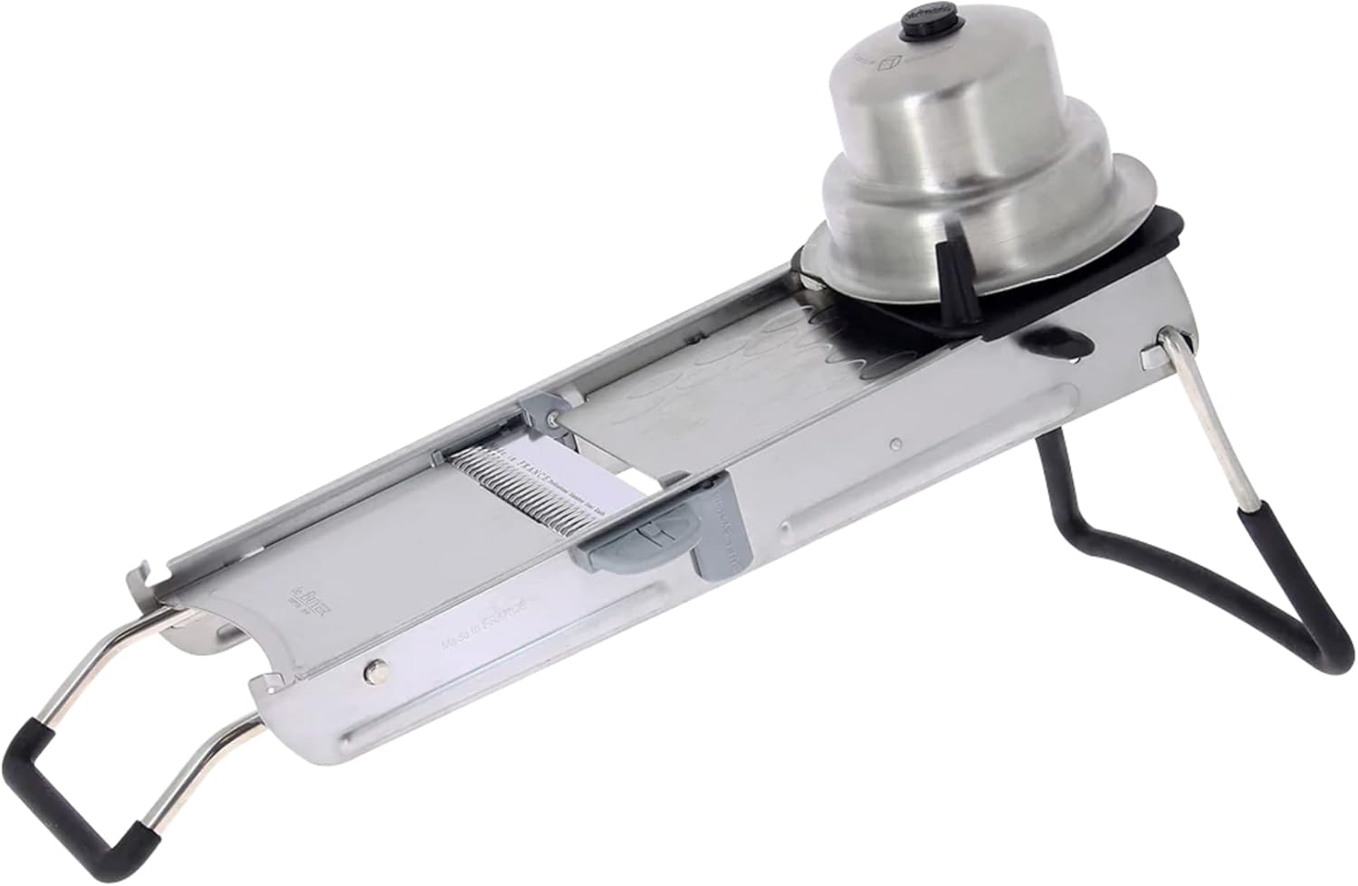 de Buyer LA MANDOLINE REVOLUTION - Removable, Double-Sided Stainless Steel Blade - Ideal for Cutting, Shredding, Dicing & Cubing - Includes Three Julienne Blades - Made in France