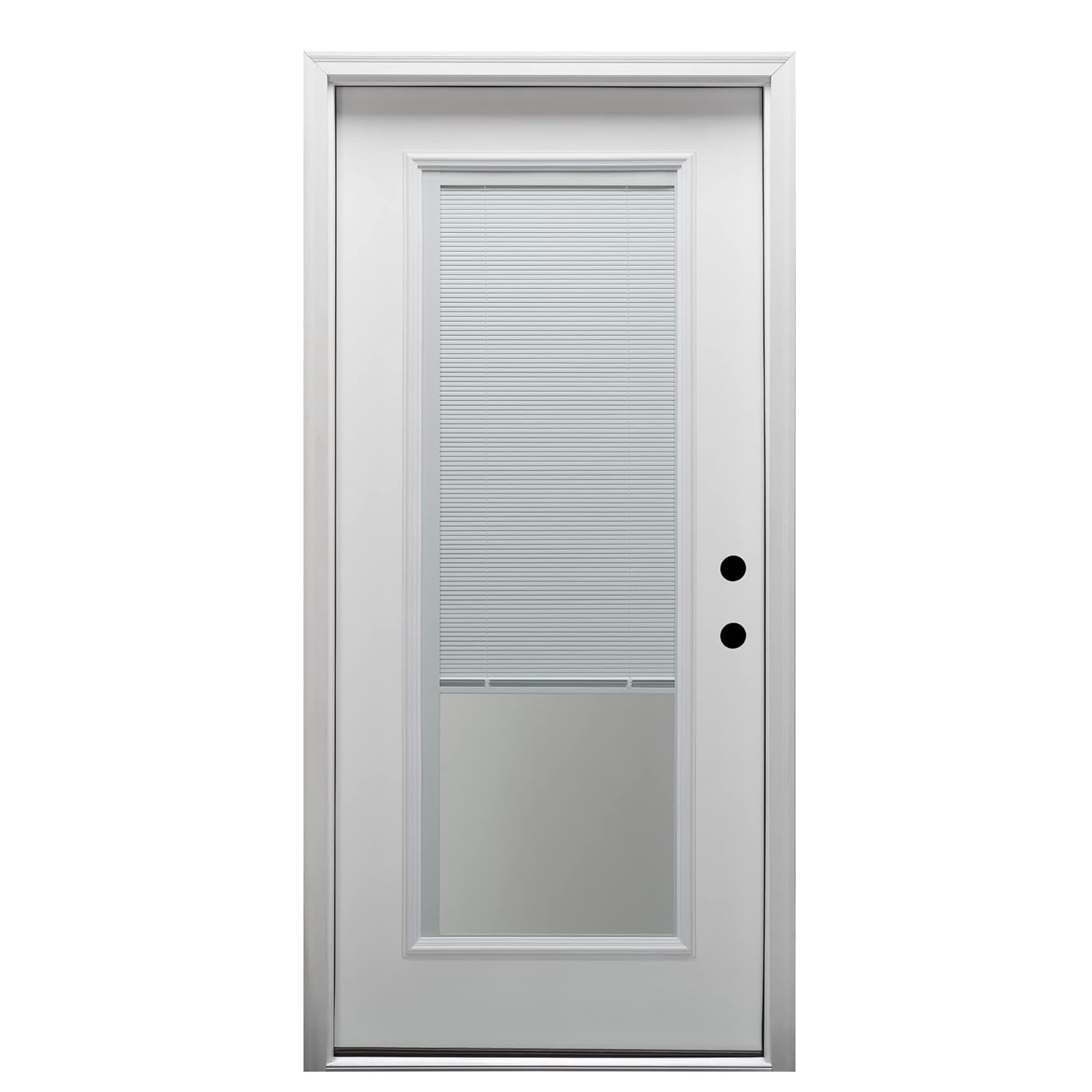 National Door Company EMJ686BLPR26R Steel Primed, Right Hand In-swing, Prehung Door, Full Lite, 30" x 80"