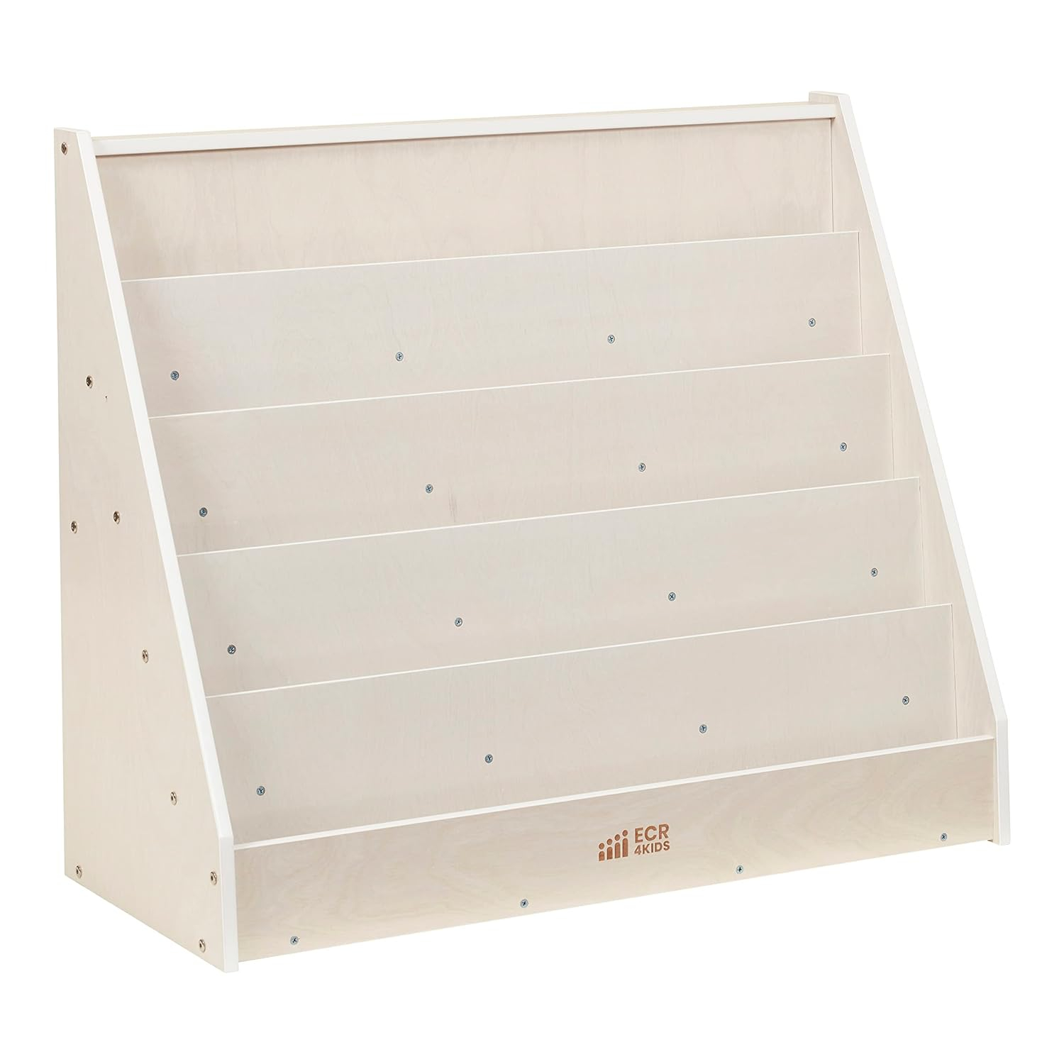 ECR4Kids Single-Sided Book Display, White Wash