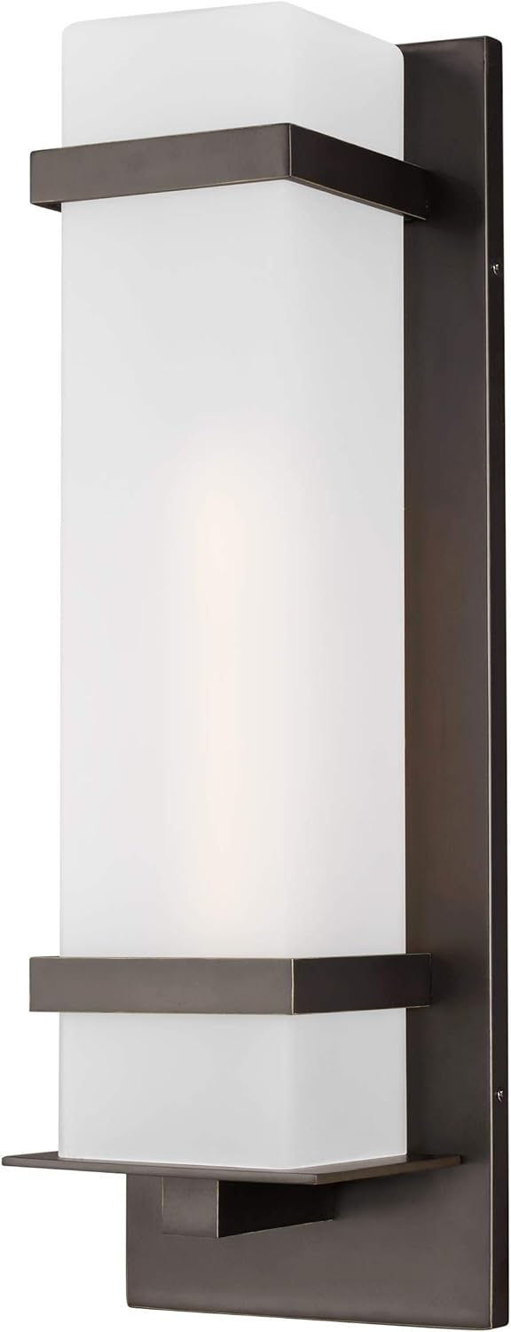 Generation Lighting Alban 1 -Light 24.63-in H Antique Bronze Hardwired Outdoor Wall Light