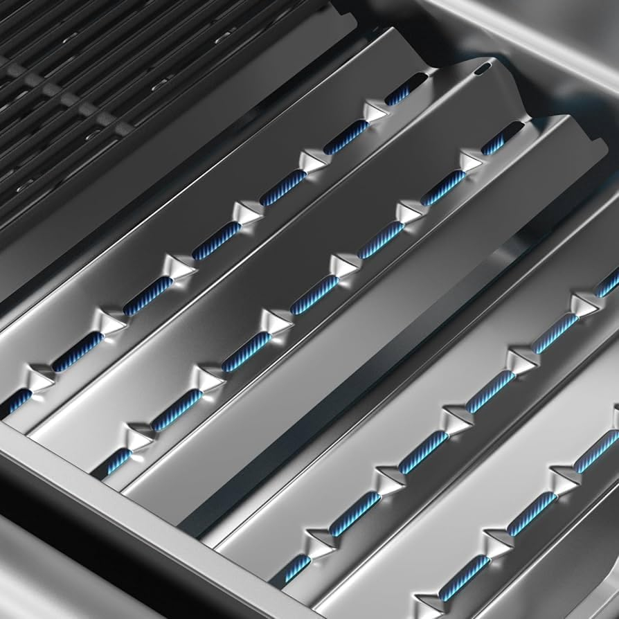 Broil King 18429 Flav-R-Wave Heat Plate Replacement Parts for Broil King Signet, Sovereign and Monarch Gas Grills, 13 3/4 inch x 5 7/8 inch, Stainless Steel, Set of 3, KS749