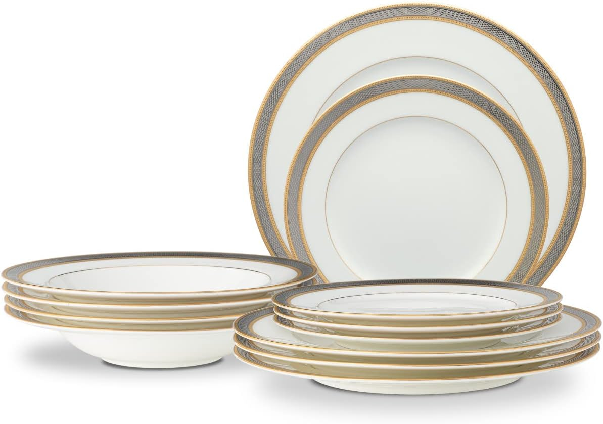 Noritake Brilliance 12-Piece Dinnerware Set, Service for 4