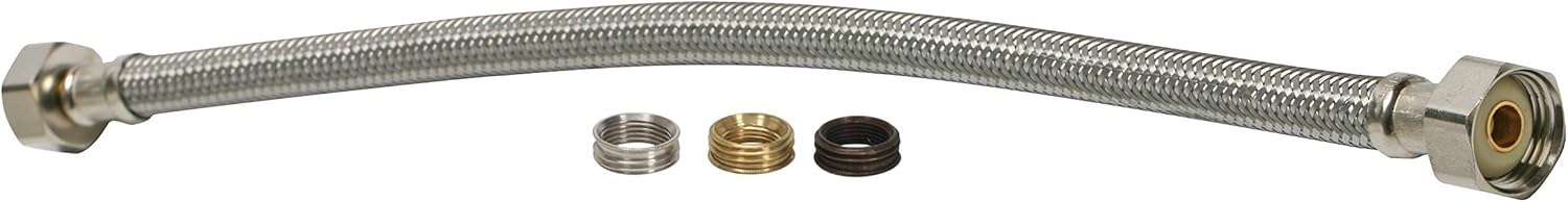 Fluidmaster B4F24U Universal Stainless Steel Faucet Connector 24", New, 1-Pack