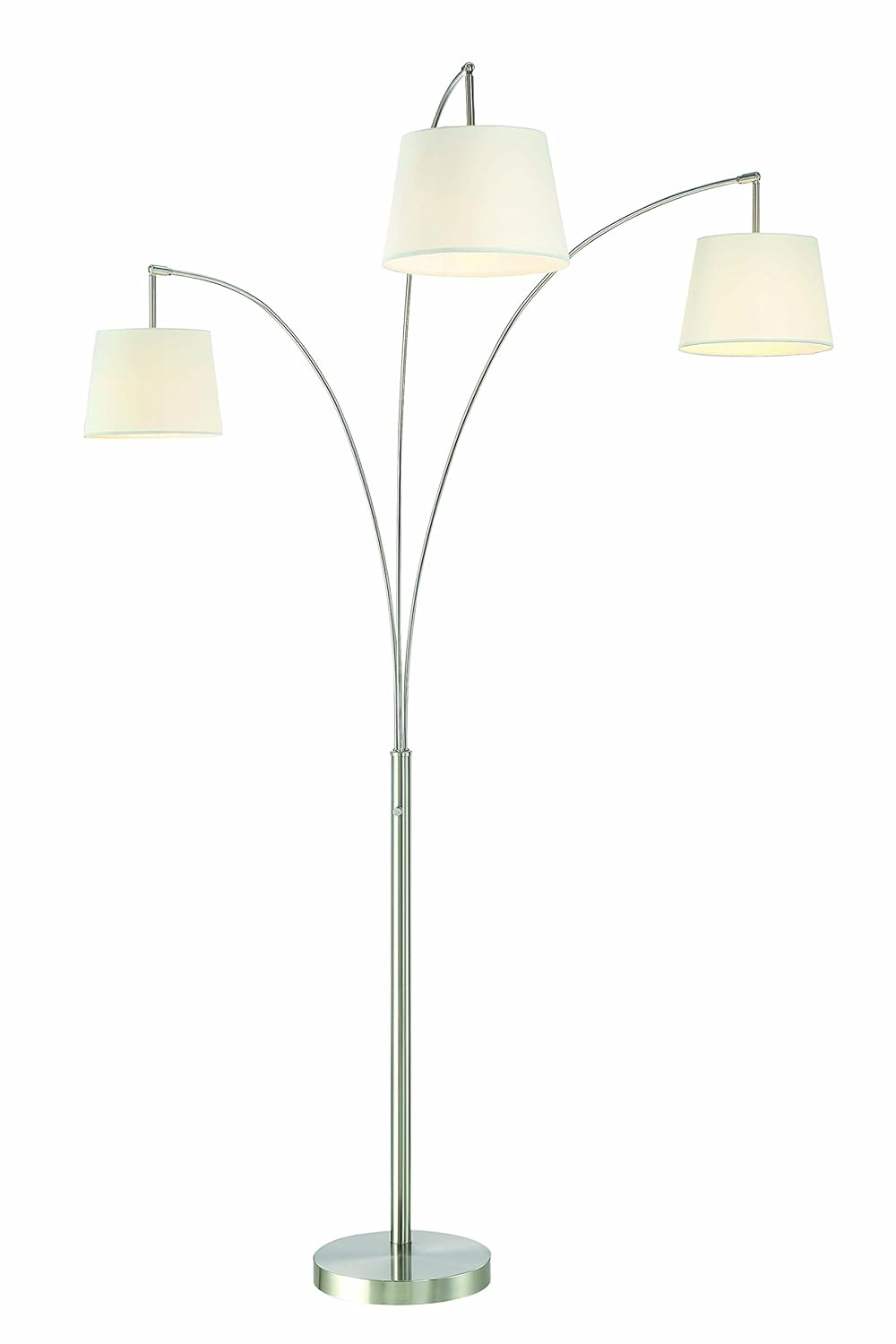 Artiva USA Artiva LUCE 84" Modern LED 3-Arch Brushed Steel Floor Lamp w/Dimmer