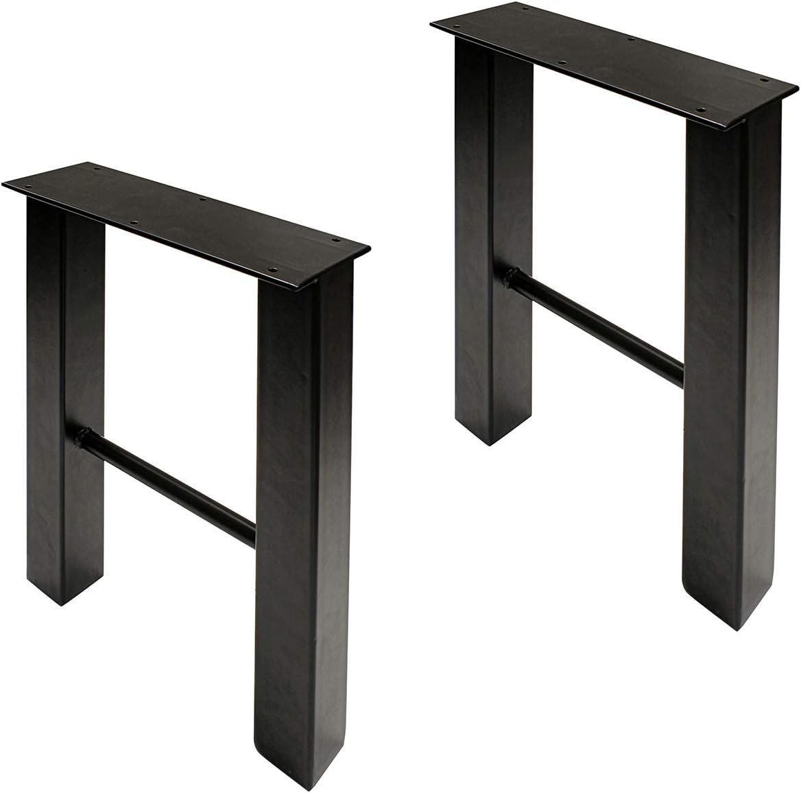 7Penn Industrial Metal Outdoor Table Legs in Black 2pk - 16 Inch Steel Legs