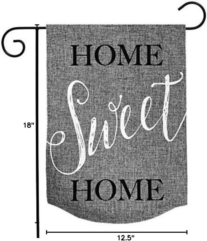 Home Sweet Home Multicolor Burlap Garden Flag 12.5" x 18"
