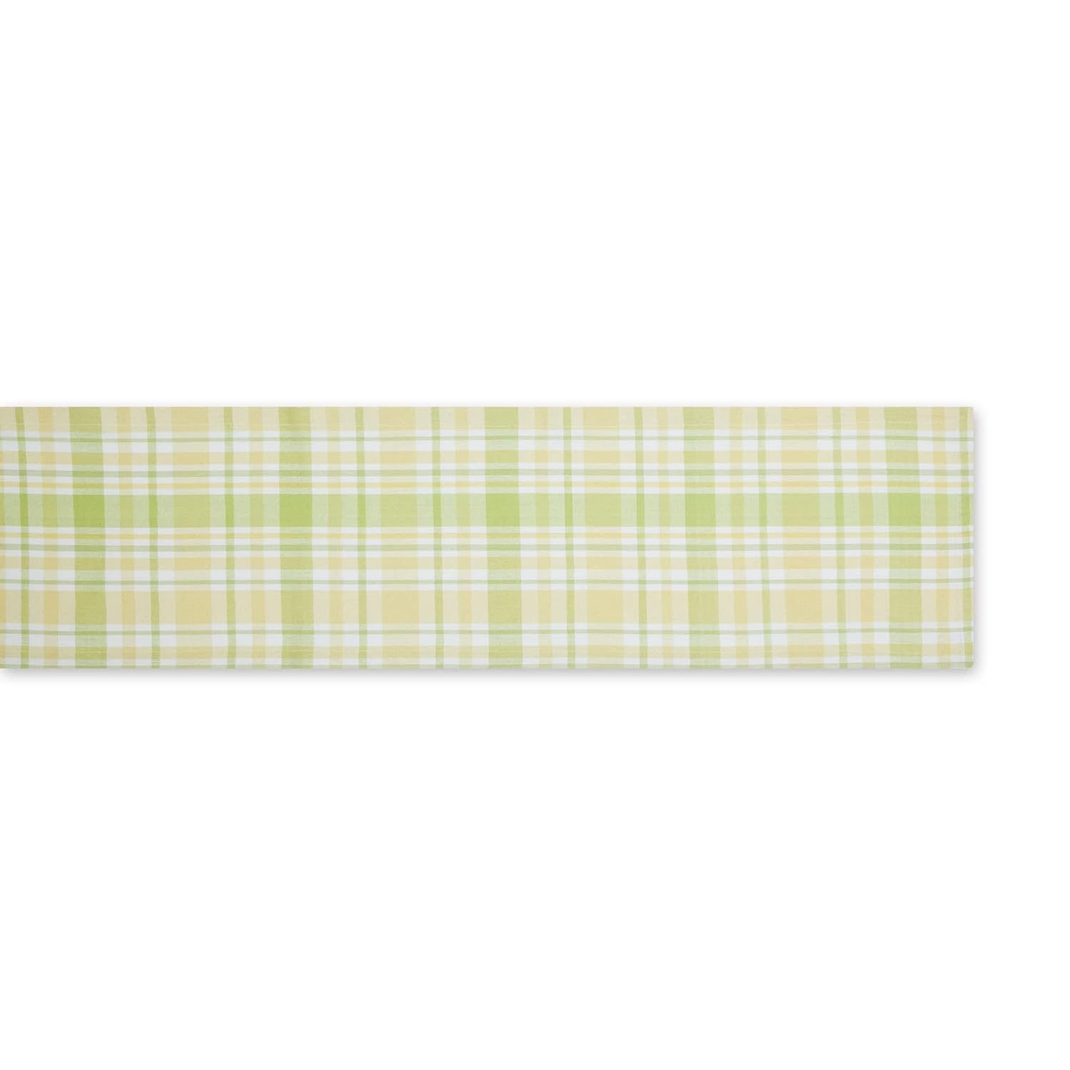 Lemon Bliss Plaid Table Runner 14x108