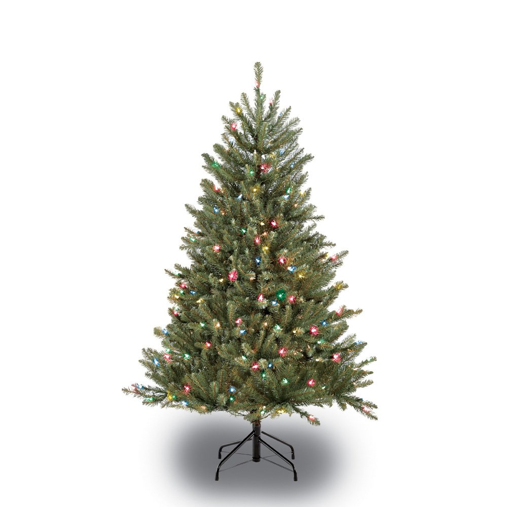 Puleo International 4.5 ft.Pre-Lit Fraser Fir Artificial Christmas Tree with 250 Multi-Colored UL listed Lights