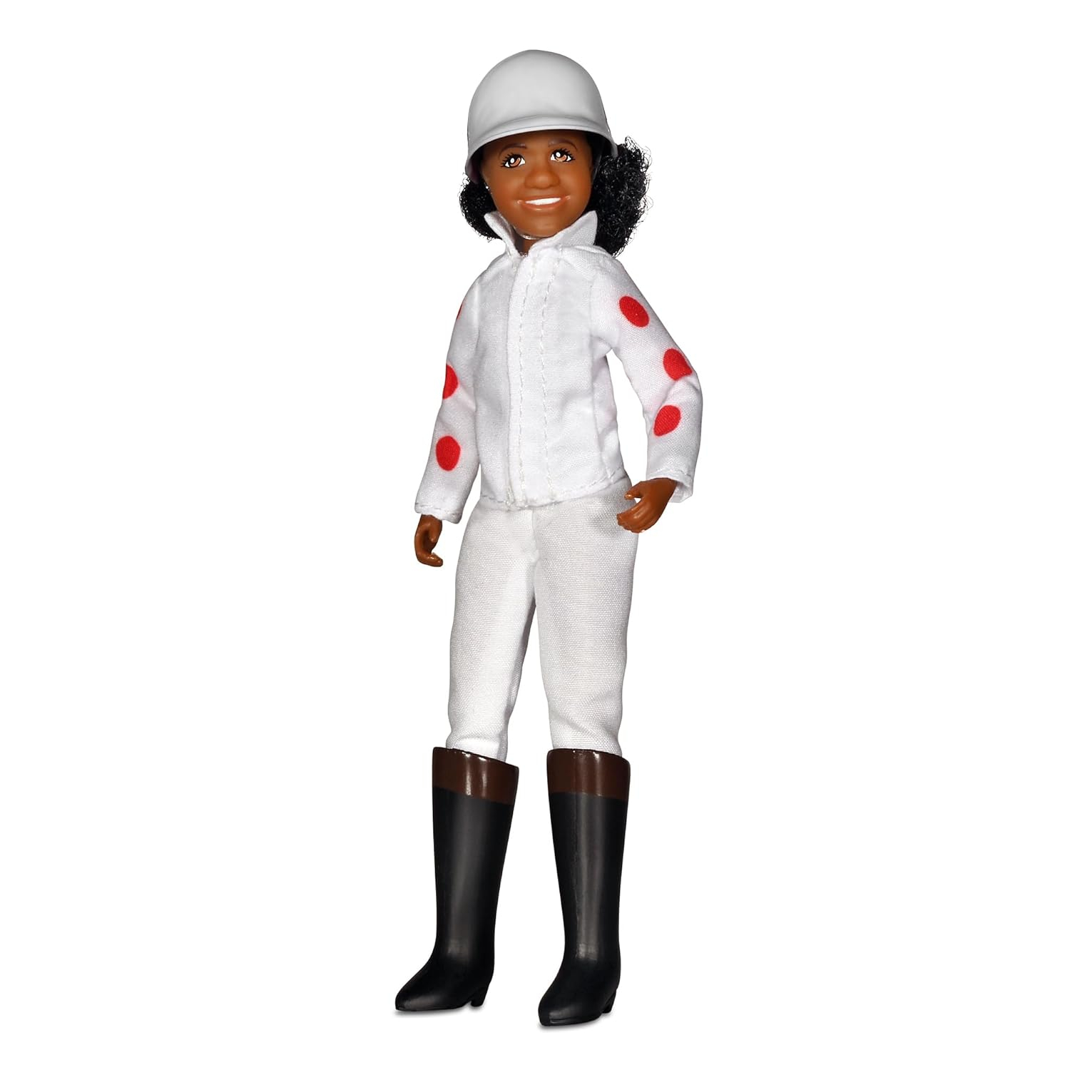 Cheryl White Jockey and Chestnut Horse Figurine with Book Set