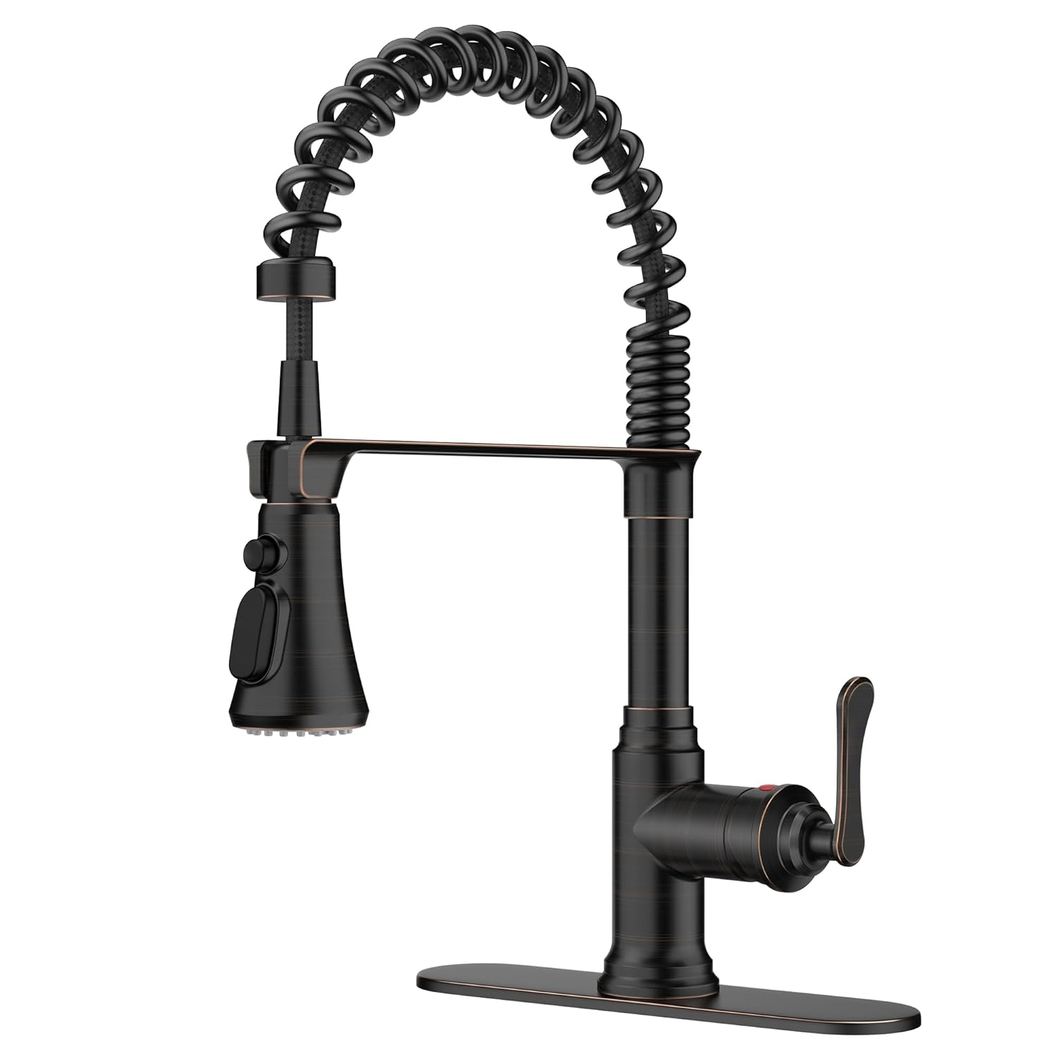 FORIOUS Rustic Kitchen Faucet with Pull Down Sprayer Oil Rubbed Brown, 3 Modes Stainless Steel High Arc Vintage Spring Sink Faucet 1 or 3 Holes for Pot Filler, Farmhouse Camper Wet Bar