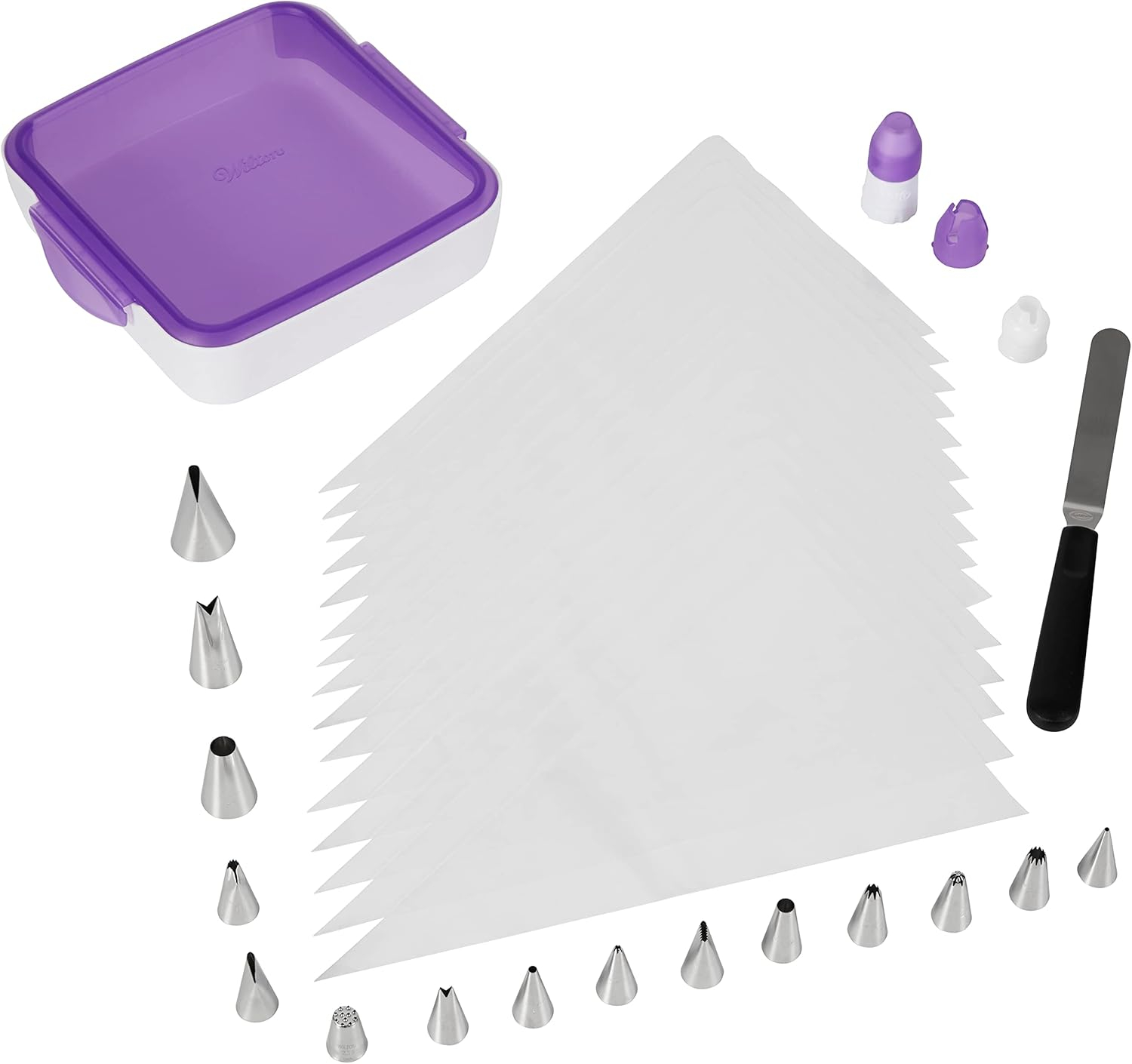 Wilton Decorating Essentials Kit - Pipe Any Kind of Design on Cakes, Cookies and Cupcakes with Buttercream Icing, The Essential Kit for Any Dessert Decorator, 33-Piece