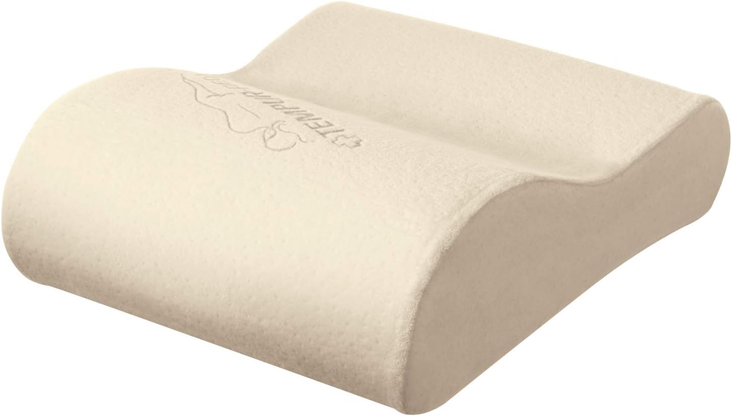 Tempur Memory Foam Travel Neck Pillow with Hypoallergenic Cover