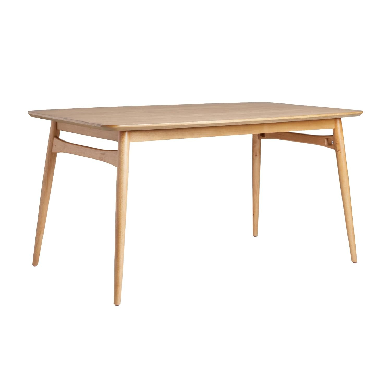 Walker Edison 59" Mid-Century Tapered Leg Dining Table, English Ash