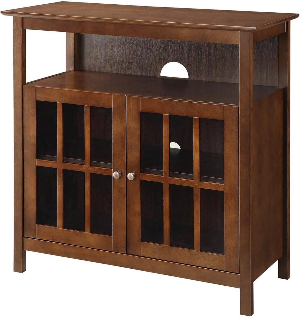 Convenience Concepts Designs2Go Big Sur Highboy TV Stand in Espresso Wood Finish