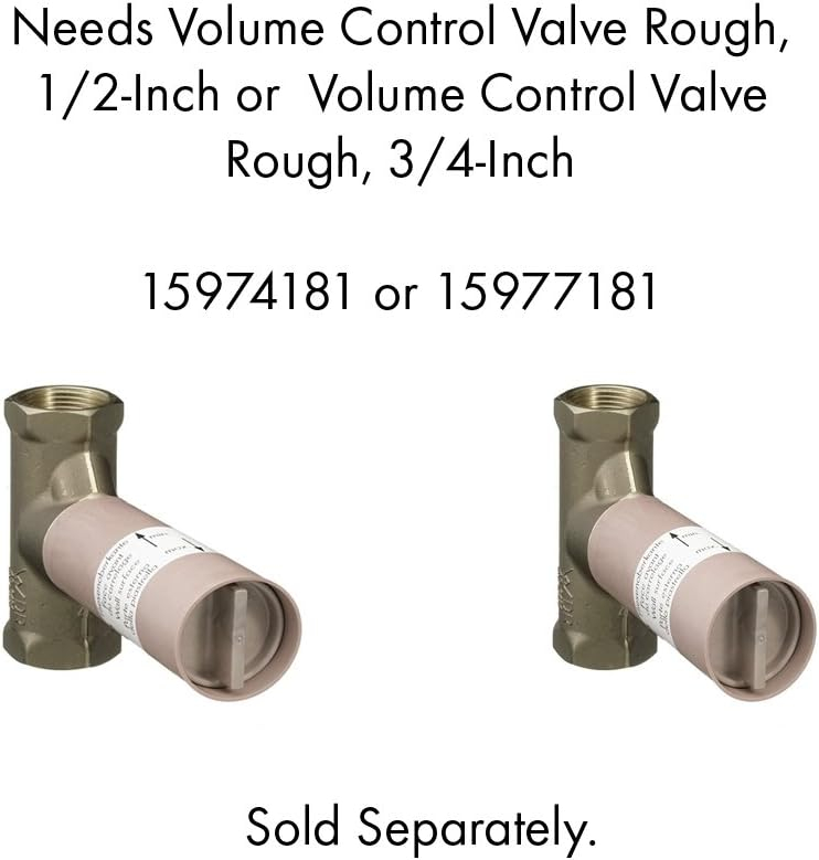 Brushed Nickel Wall-Mounted Cross Handle Shower Trim