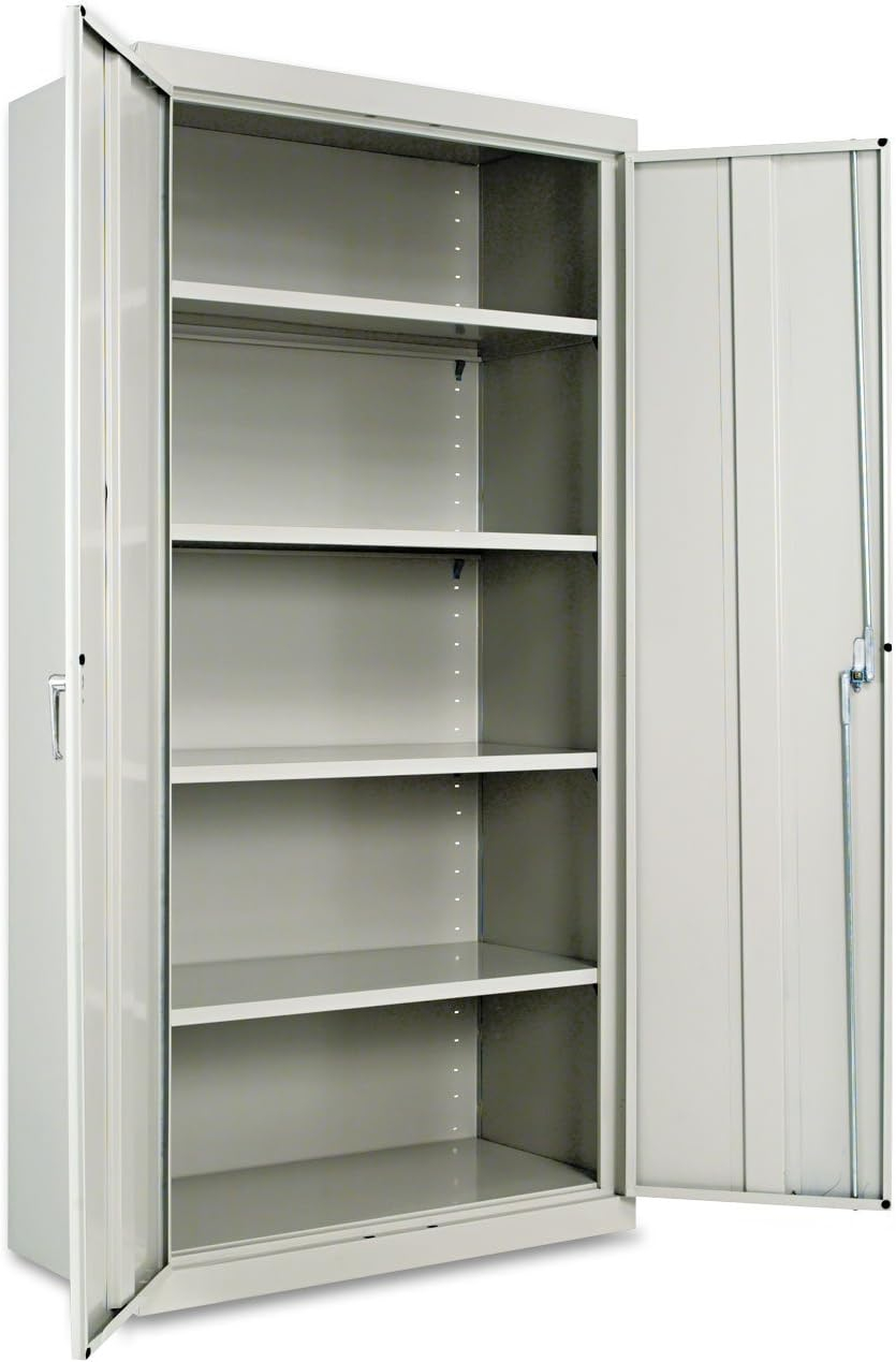 Alera Assembled 72" High Heavy-Duty Welded Storage Cabinet, Four Adjustable Shelves, 36w x 18d, Light Gray