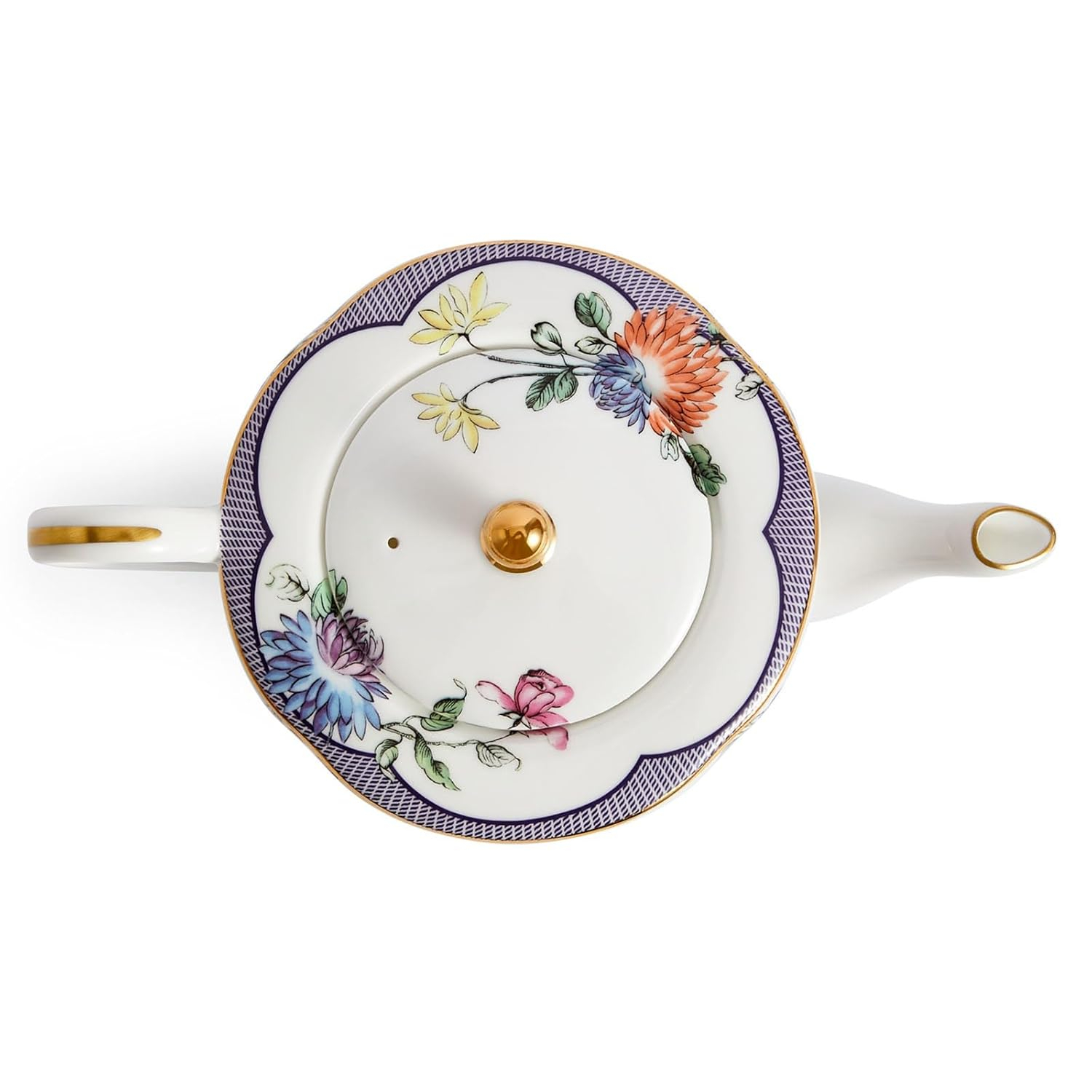 Fortune Floral Multicolor Fine Bone China Teapot