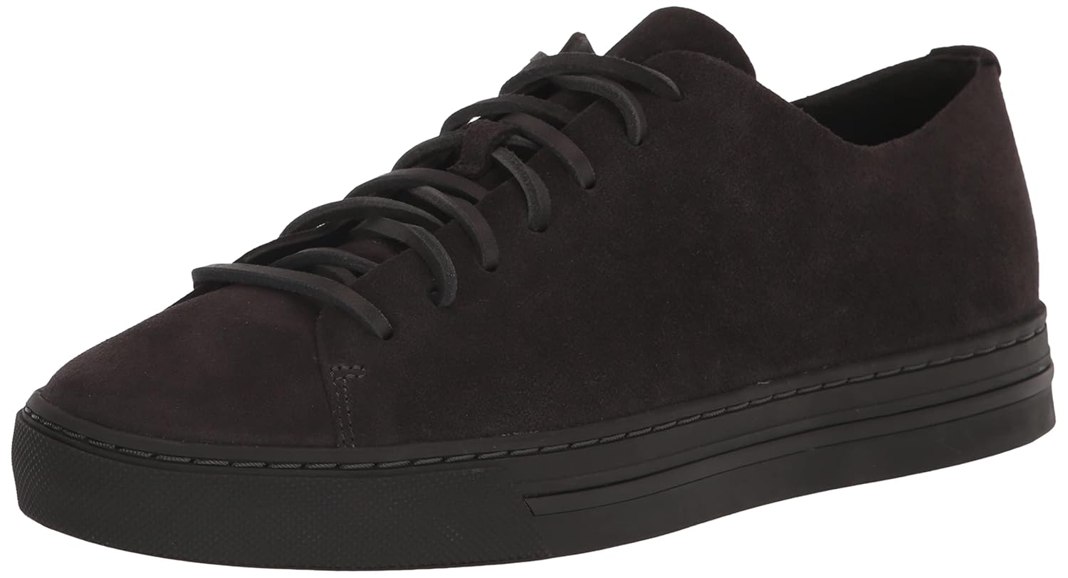 Graphite Genuine Leather and Suede Men's Lace-up Sneakers