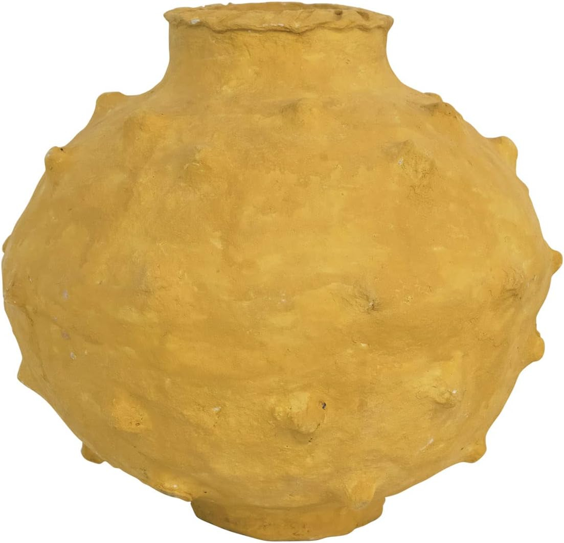 Creative Co-Op Decorative Handmade Paper Mache Vase with Raised Dots