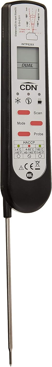 Black and Silver Digital Infrared Thermocouple Probe Thermometer