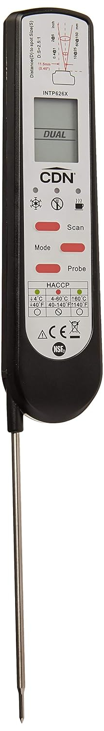 Black and Silver Digital Infrared Thermocouple Probe Thermometer