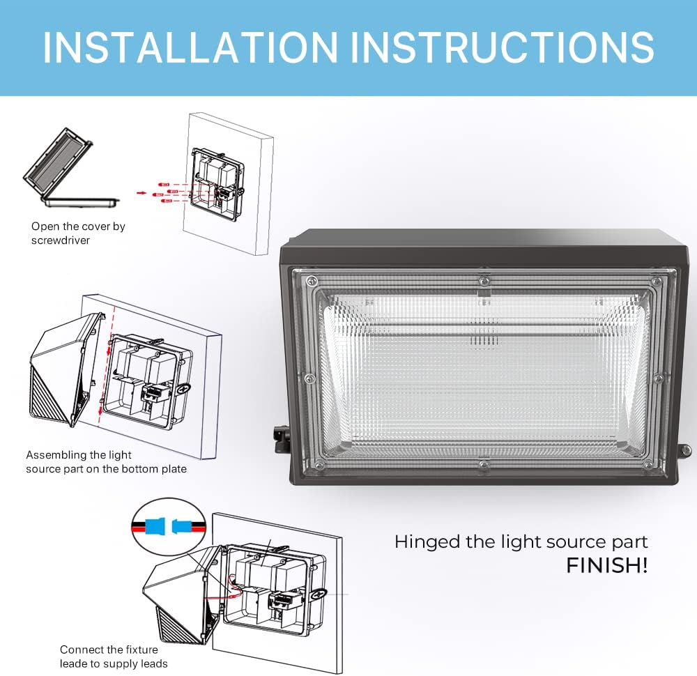 Hyperlite 120W LED Wall Pack Light with Photocell Sensor