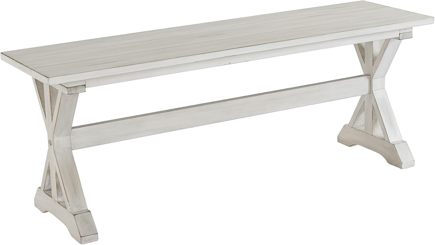Boraam Jamestown 18in Dining Height Backless Wood Dining Bench 48-inch wide