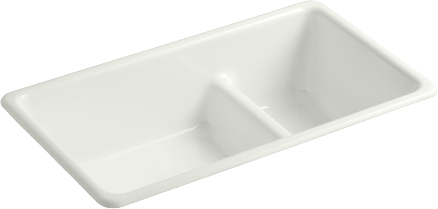 Iron Tones 33" L x 18.75" W Large/Medium Double-Bowl Kitchen Sink