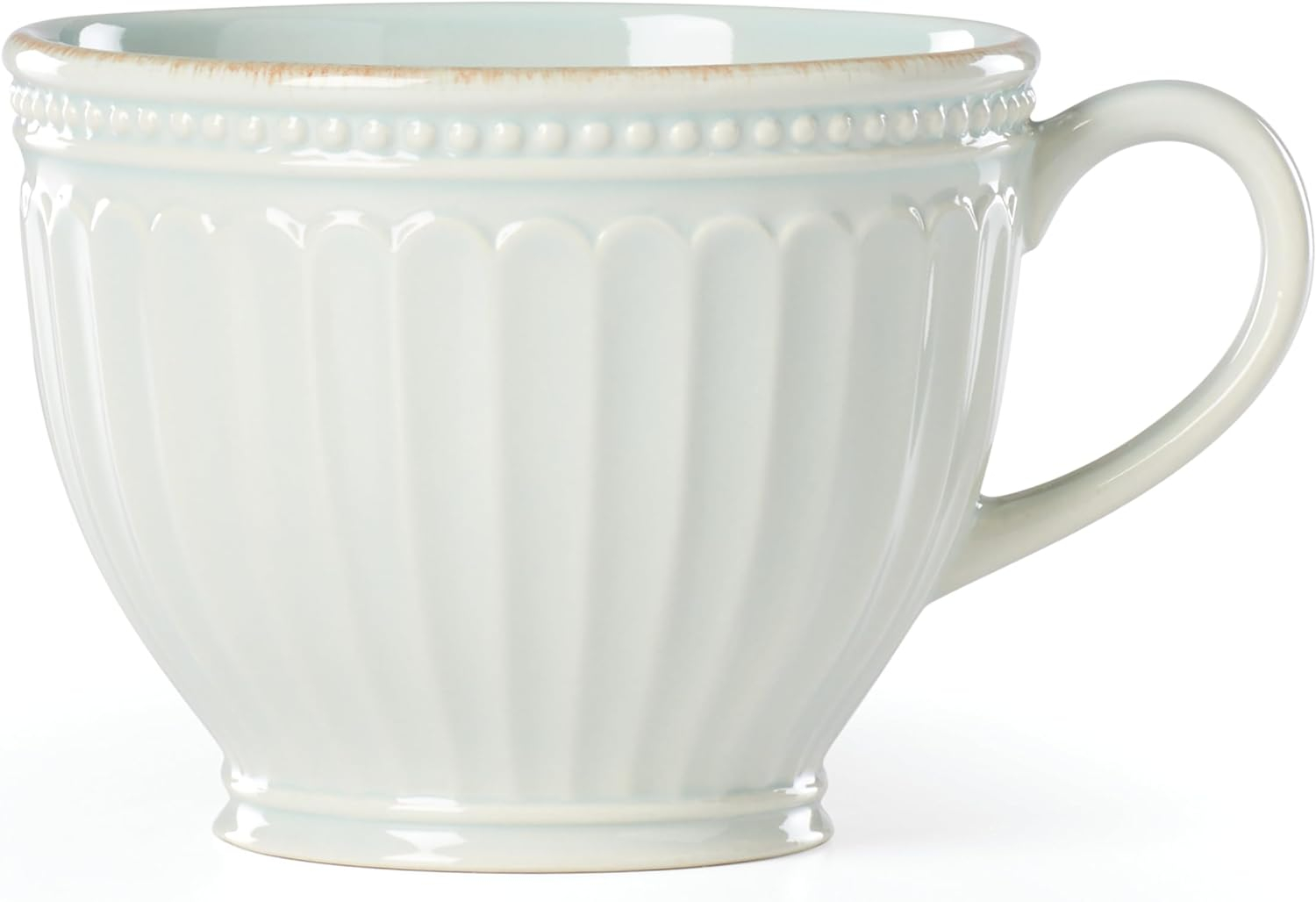 Lenox French Perle Groove Ice Blue Latte Mug