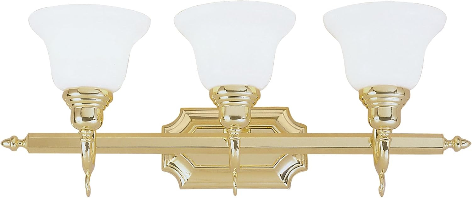 Livex Lighting French Regency 3 - Light Vanity in  Polished Brass
