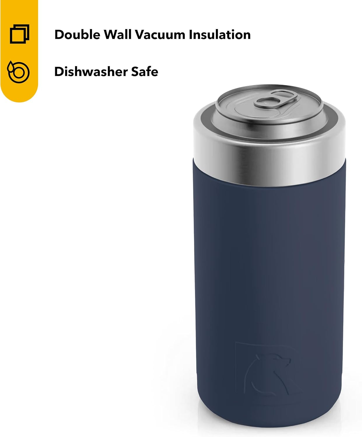 RTIC 16 oz Stainless Steel Insulated Craft Can Cooler, Navy