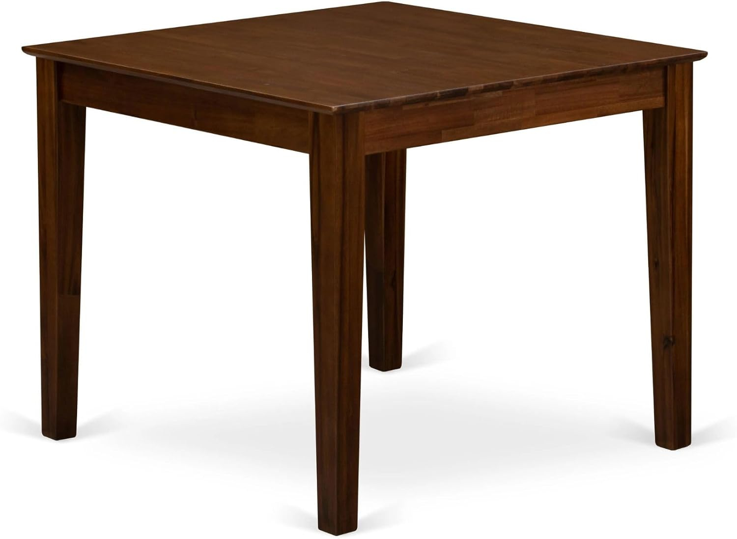 East West Furniture 36" Traditional Asian Hardwood Dining Table in Walnut