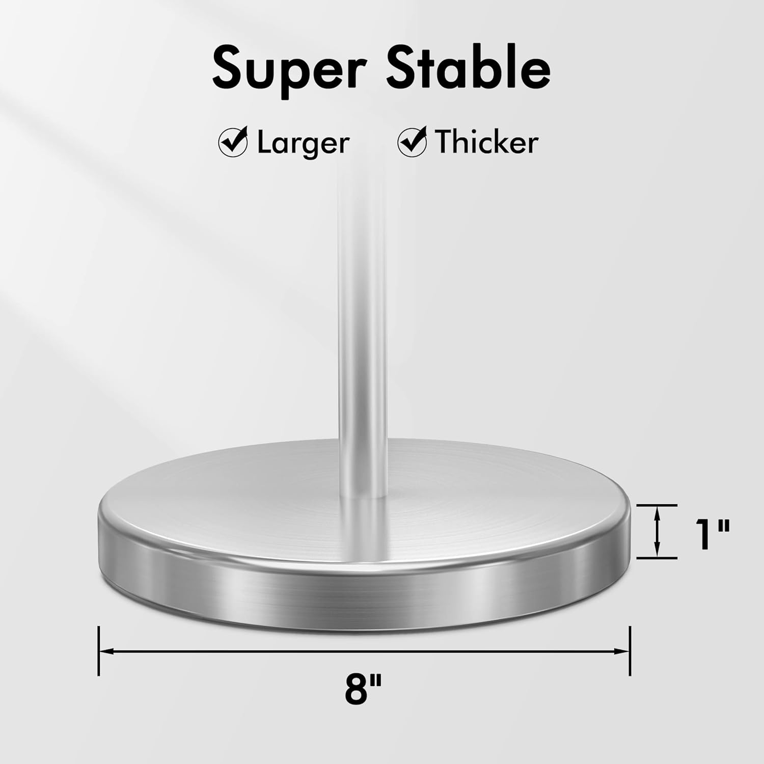 KES Toilet Paper Holder Stand SUS 304 Stainless Steel Rustproof Pedestal Lavatory Tissue Roll Holder Floor Stand Modern Brushed Finish, BPH283S1-2