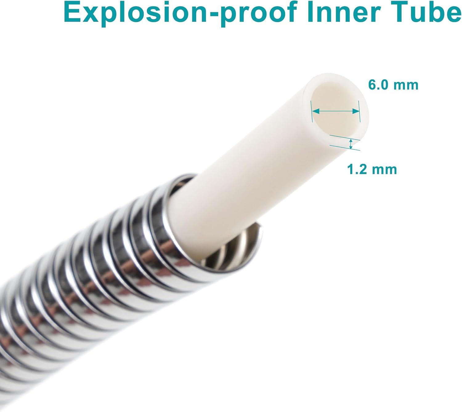 Shower Hose Replacement,79 Inches Extra Long Stainless Steel Handheld Shower Head Hose Attachment with G1/2 Universal Brass Insert & Nut,Durable Flexible & Anti-twist for Bidet Sprayer,Chrome