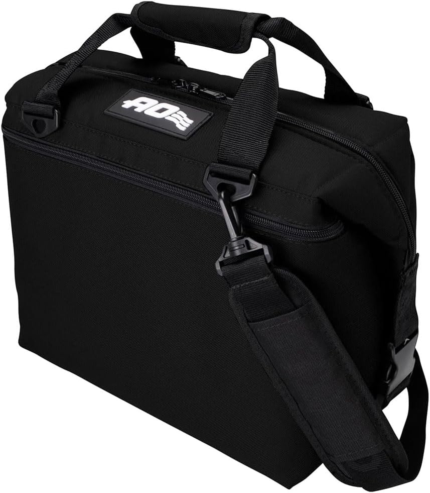 AO Coolers Original 12 Can Soft Side Cooler w/ High Density Insulation, Black