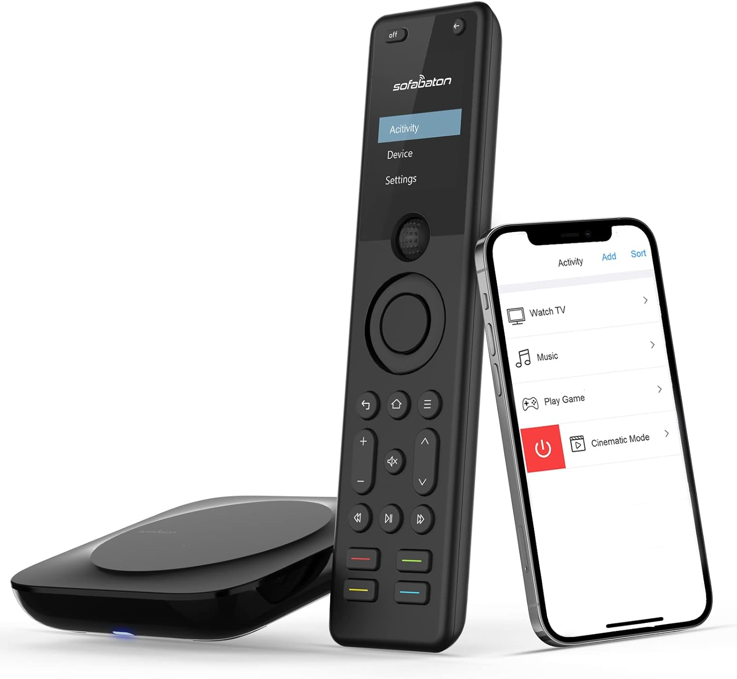 SofaBaton X1 Universal Remote with Hub Compatible with Alexa for TVs DVDs