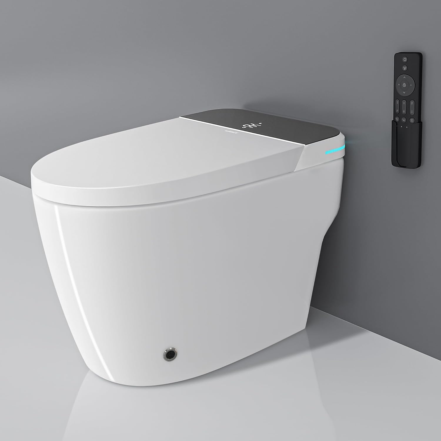 Auto Open/Close Lid Smart Toilet Bidet with Built-in Tank, Auto Flush & Wash, Elongated Heated Seat, Adjustable Water Temperature, and LED Light (1.28GPF)