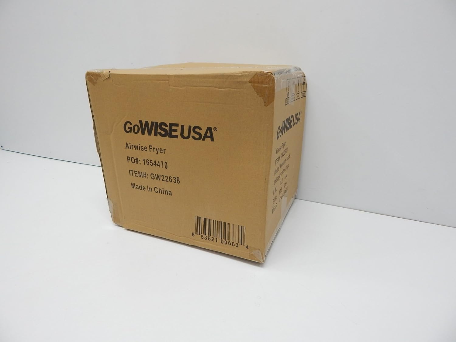 GoWISE USA 3.7-Quart Programmable Air Fryer with 8 Cook Presets, GW22638 - Black