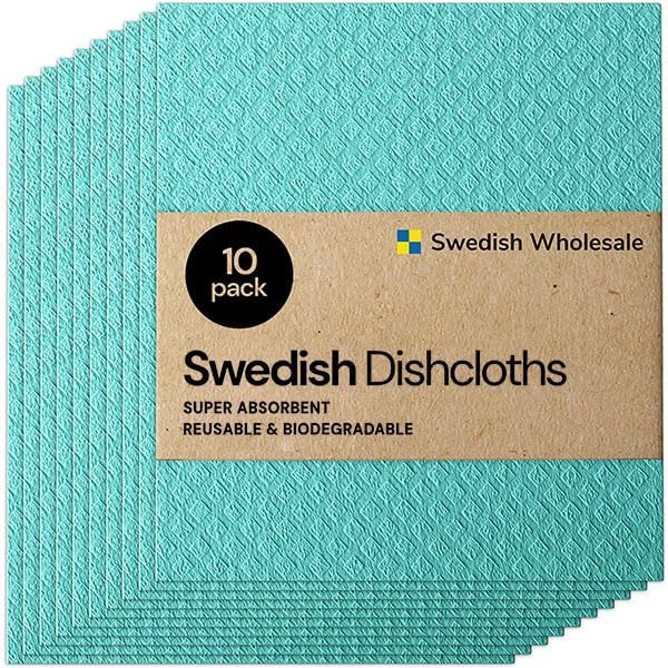 10 Piece Set Reusable Kitchen Counter Dishwashing Fiber Sponge Wash Water Hand Towel Rag Hundred Clean Dishwashing Cloth