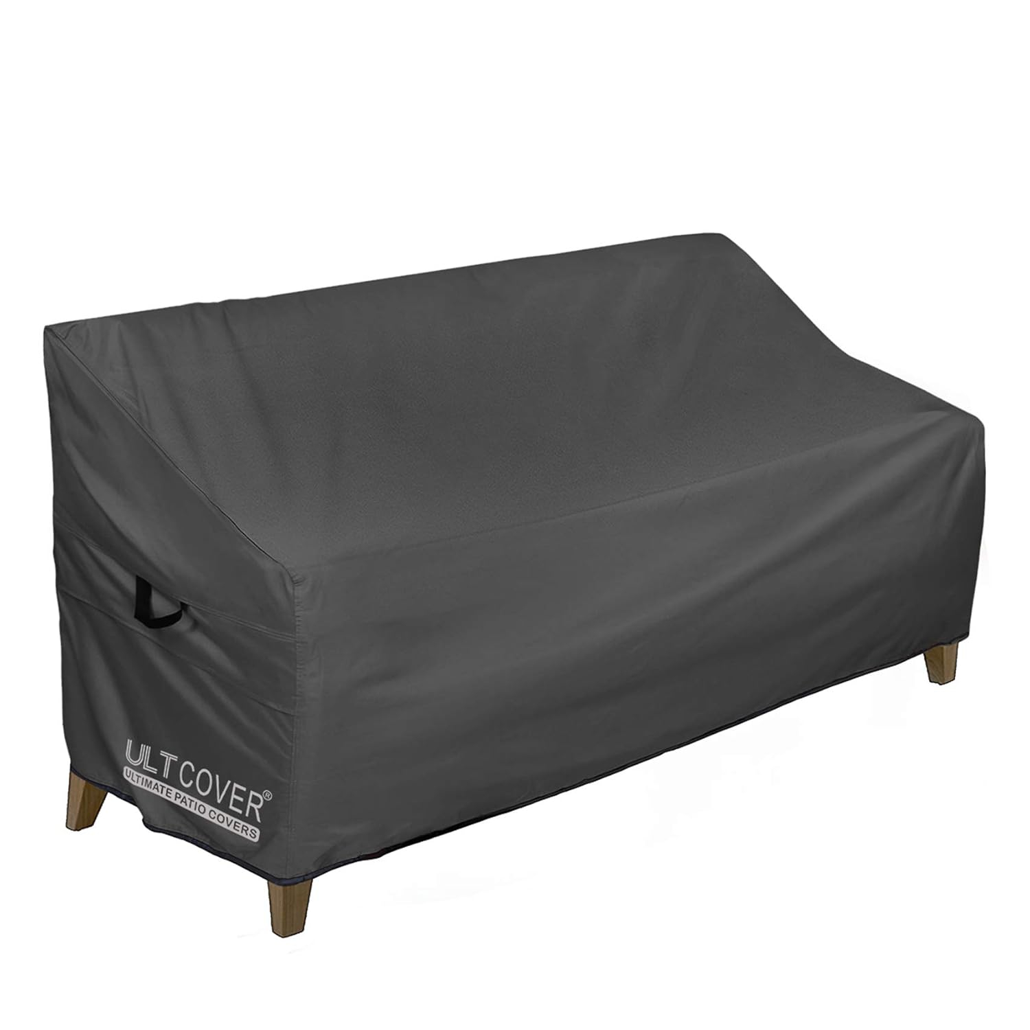 ULTCOVER Waterproof Outdoor Sofa Cover - Heavy Duty Patio Bench Covers 86W x 30D x 35H inch, Black