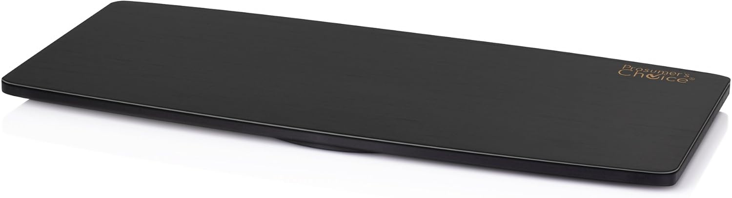 Prosumers Choice | Natural Bamboo TV Swivel Center Stand for TV, 21-Inch Base, Black 360Â° Rotation