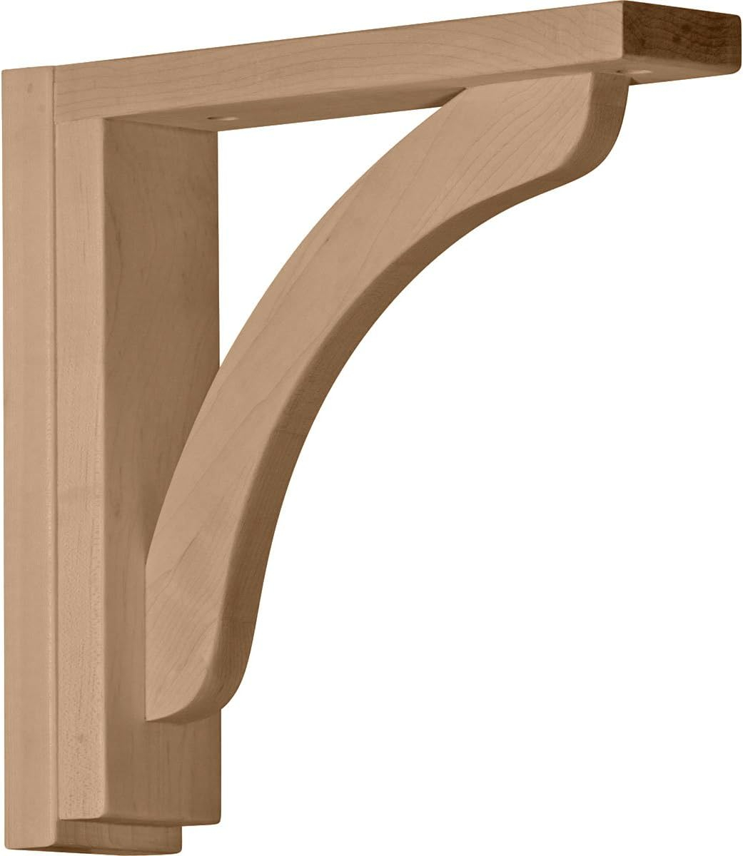 Ekena Millwork 2 1/2"W x 10 3/4"D x 10 1/4"H Reece Shelf Bracket, Alder