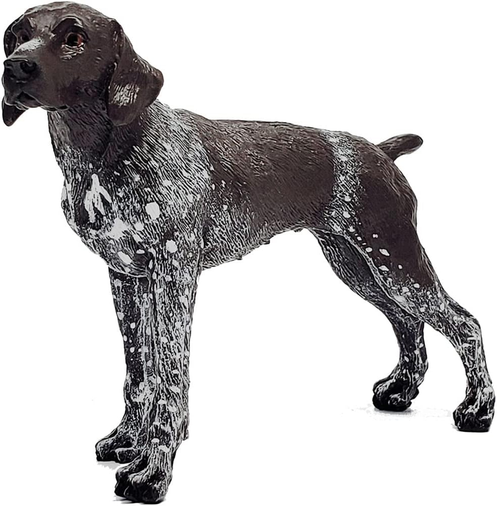 Hand-Painted Realistic Resin Pointer Dog Figurine