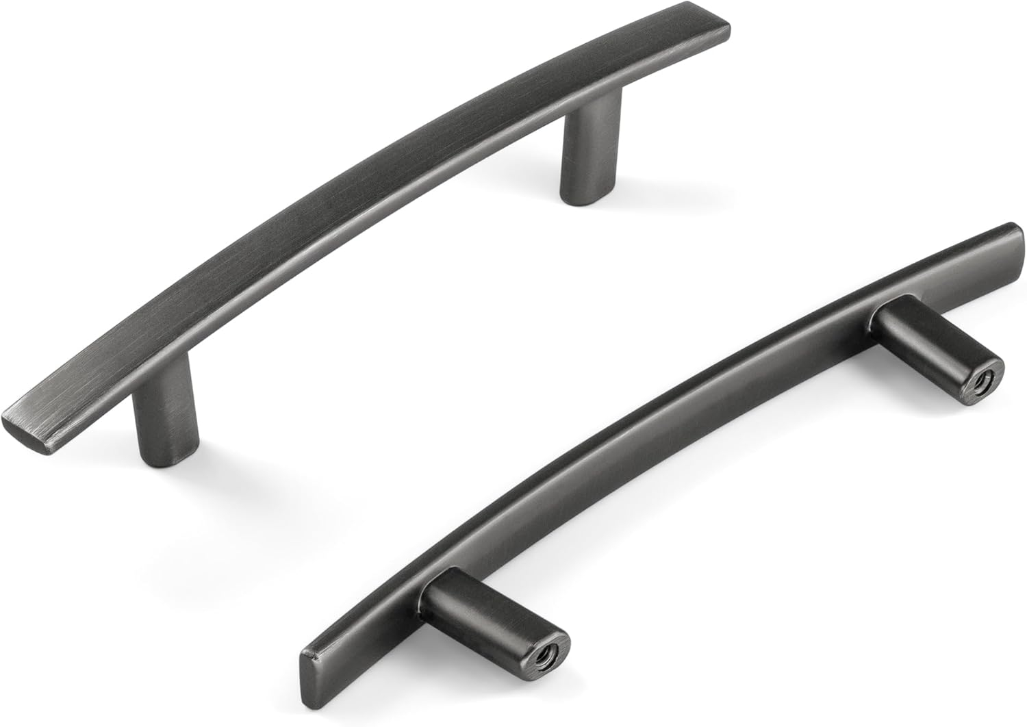 Pewter Arch Handles Antique Silver Curved Cabinet Pulls