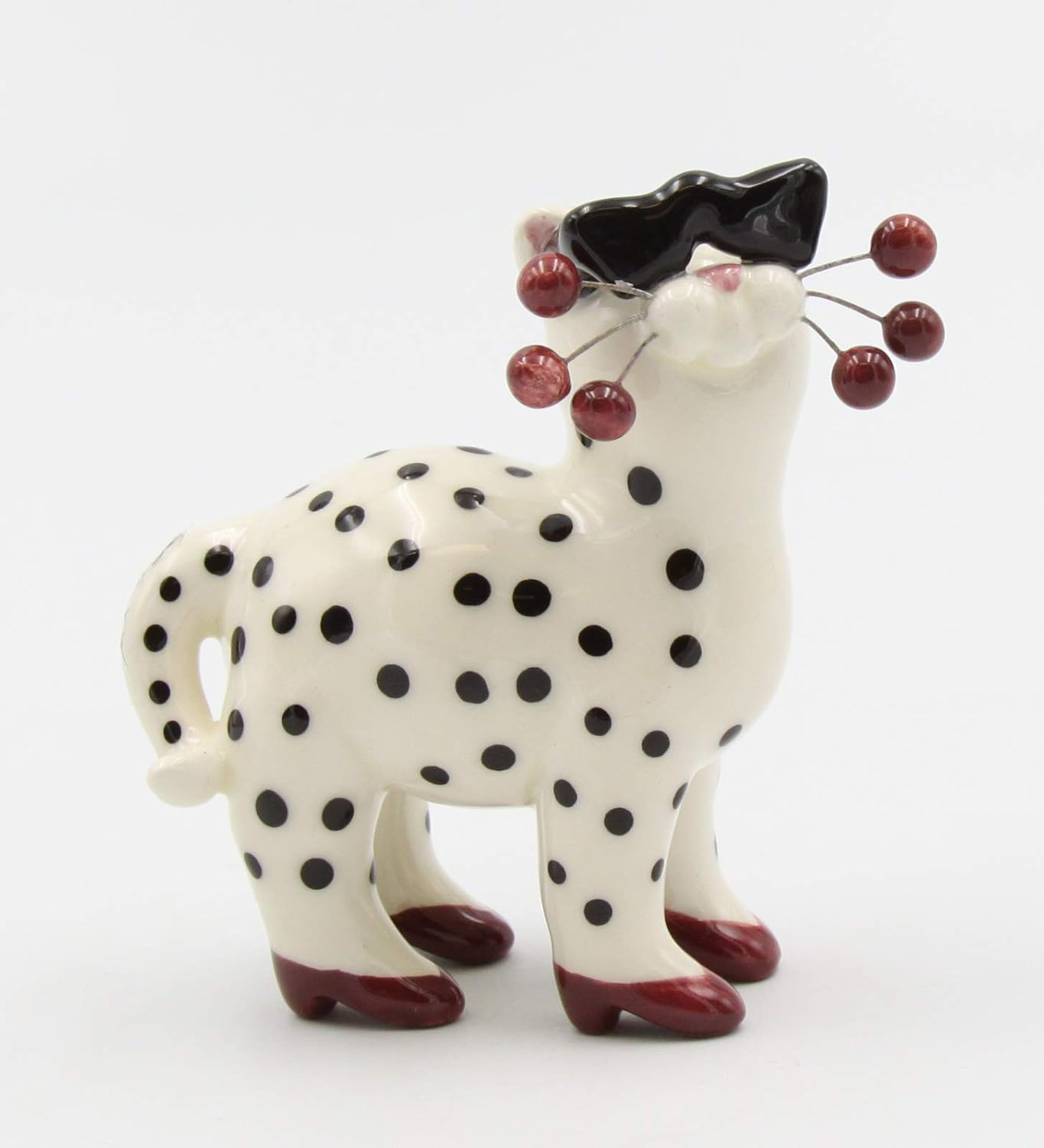 Ceramic Cat Figurine with Sunglasses 2.75" Gift for Cat